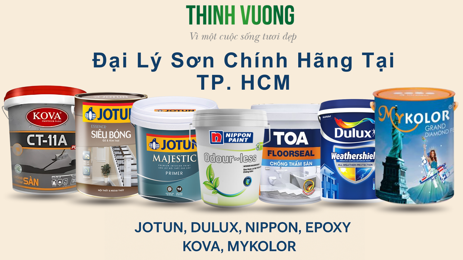 đại lý phân phối sơn chính hãng  uy tín tphcm