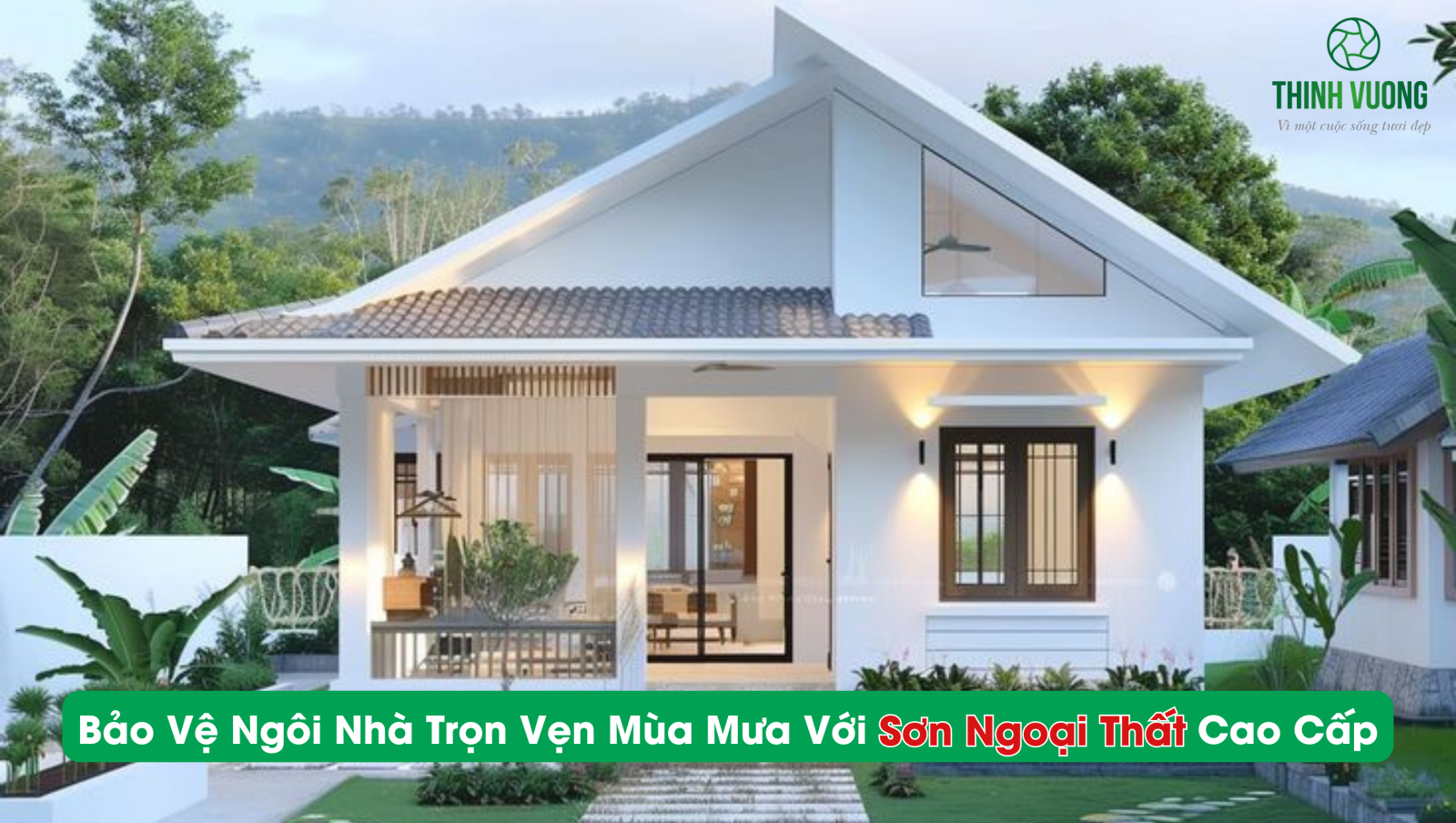 Sơn nước ngoại thất mùa mưa – Bảo vệ công trình bền vững